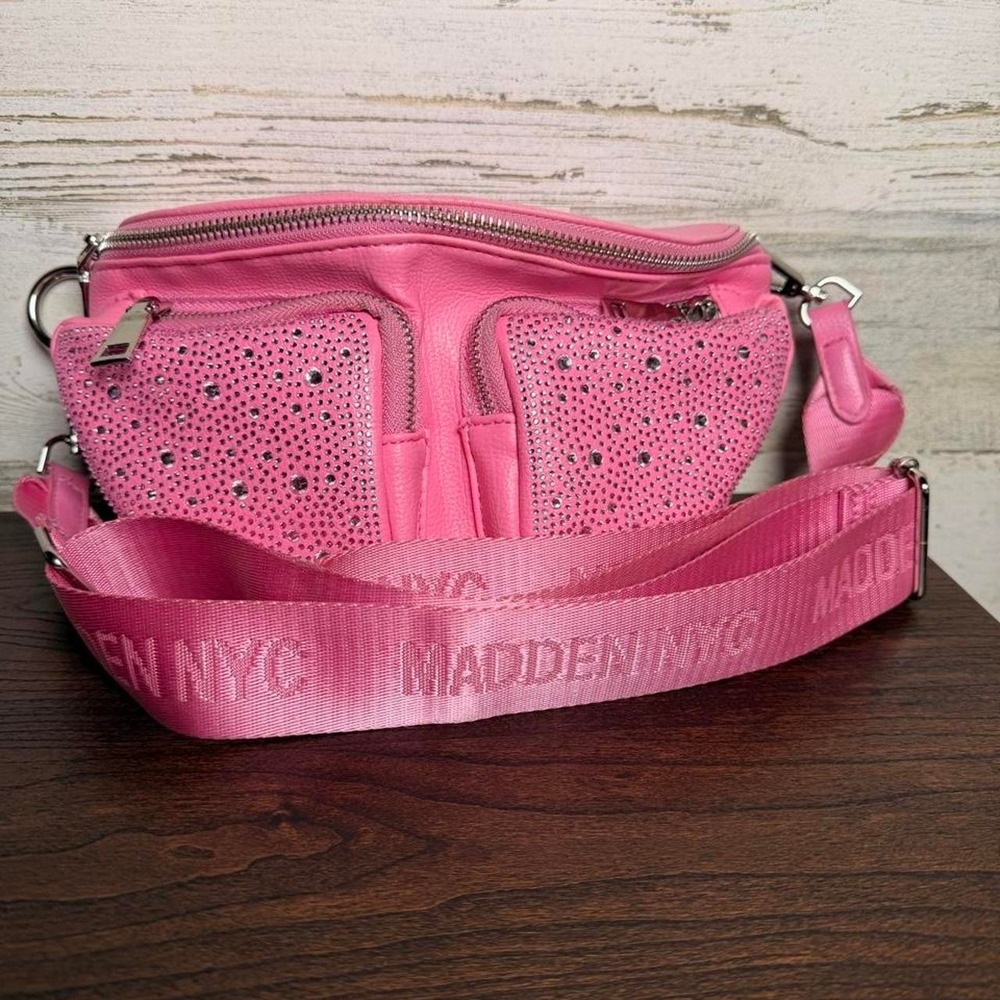 Steve Madden NYC pink rhinestone crossbody bag